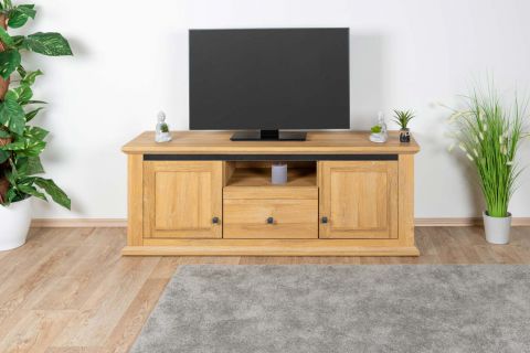 Meuble TV Matam 15, couleur : chêne - 55 x 150 x 45 cm (H x L x P)