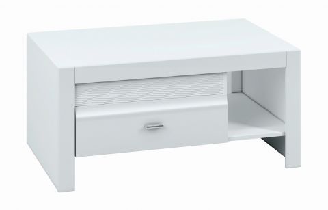 Table basse lift 12, couleur : blanc / blanc brillant - Dimensions : 108 x 69 x 52 cm (L x P x H)
