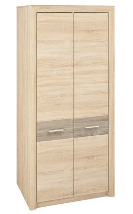 Armoire à portes battantes / armoire Mesquite 01, couleur : Chêne clair de Sonoma / Chêne truffier de Sonoma - Dimensions : 199 x 92 x 63 cm (h x l x p), avec 2 portes et 6 compartiments