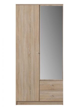 Armoire à portes battantes / armoire "Lennik" 03, couleur : chêne Sonoma - Dimensions : 213 x 100 x 59 cm (h x l x p)