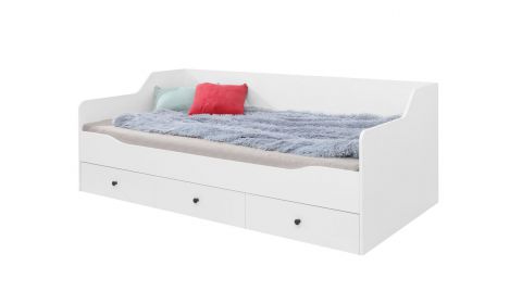 lit d'enfant / lit de jeune Tellin 13, couleur : blanc / blanc brillant - surface de couchage : 90 x 200 cm