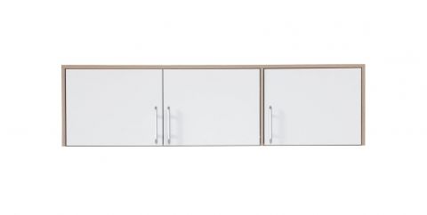 Étagère de meuble Hannut 02, couleur : blanc / chêne - Dimensions : 40 x 150 x 56 cm (H x L x P)