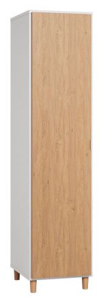 Armoire à portes battantes / armoire Arbolita 38, couleur : blanc / chêne - Dimensions : 195 x 47 x 57 cm (H x L x P)