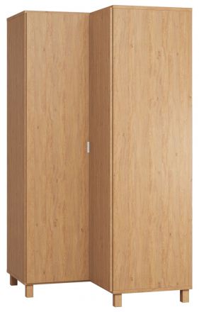 Armoire à portes battantes / armoire d'angle Averias 14, couleur : chêne - Dimensions : 195 x 102 x 104 cm (H x L x P)