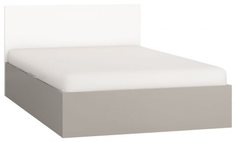 Lit simple Bellaco 25 avec sommier à lattes, couleur : gris / blanc - Surface de couchage : 120 x 200 cm (l x L)