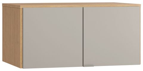Élément pour armoire à deux portes Nanez 13, couleur : chêne / gris - Dimensions : 45 x 93 x 57 cm (H x L x P)