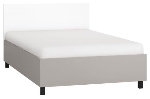 Lit simple / lit d'appoint Pantanoso 46 avec sommier à lattes, couleur : gris / blanc - couchette : 120 x 200 cm (l x L)