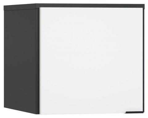 Élément pour armoire à une porte Vacas 38, couleur : noir / blanc - Dimensions : 45 x 47 x 57 cm (H x L x P)