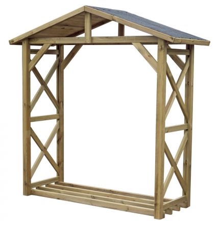 Abri pour bois de cheminée 06 - Dimensions : 180 x 68 x 212 cm (l x L x h)