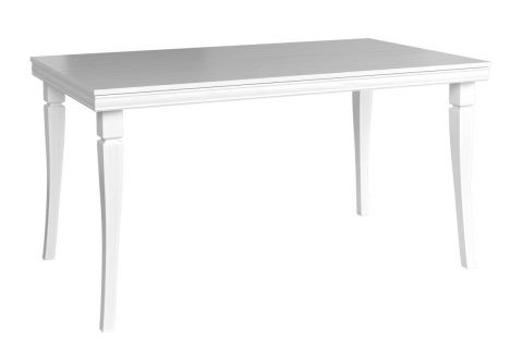 Table de salle à manger extensible Sentis 22, couleur : blanc pin - 160 - 203 x 90 cm (L x P)