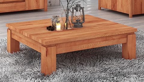 Table basse Wooden Nature Premium, Tasman 19 en hêtre massif huilé - Dimensions : 60 x 60 x 40 cm (L x P x H)