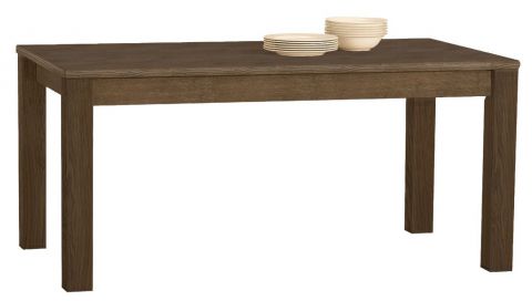 Table à manger avec rallonge Bujari 07 (angulaire), couleur : brun foncé, chêne - partiellement massif - 160 - 220 x 90 cm (L x P)