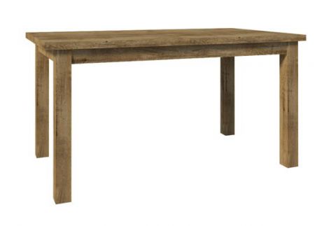 Table de salle à manger à rallonges Selun 14, couleur : chêne brun foncé - 160 - 203 x 90 cm (L x P)