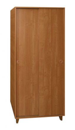 Armoire à portes coulissantes / armoire Plata 05, couleur : noyer - 193 x 90 x 55 cm (H x L x P)
