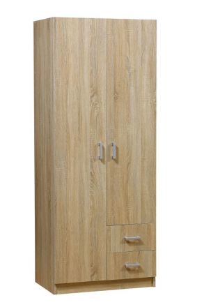 Armoire à portes battantes / armoire Plata 07, couleur : chêne sonoma - 201 x 80 x 53 cm (H x L x P)