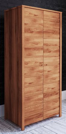 Armoire / penderie à portes battantes en hêtre massif huilé, Tasman 08 - Dimensions : 212 x 100 x 60 cm (H x L x P)