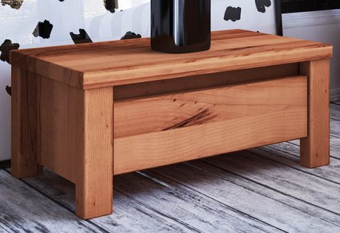 Table de chevet Tasman 05 en bois de hêtre massif huilé - Dimensions : 23 x 51 x 30 cm (h x l x p)