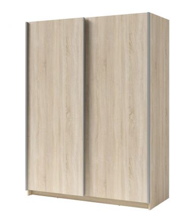 Armoire à portes coulissantes / armoire Trikala 02, couleur : chêne - Dimensions : 198 x 150 x 60 cm (H x L x P)