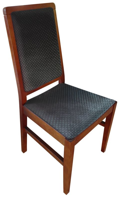 Chaise "Postira" 31, couleur : noyer / noir massif - Dimensions : 95 x 44 x 46 cm (H x L x P)