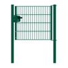 Portail en treillis métallique à 1 vantail, Largeur libre: 95 cm, Largeur totale, poteaux compris: 107 cm, Finition: Revêtement vert, Hauteur: 83 cm