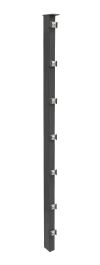 Poteaux de clôture Mod. P, Finition:  Revêtement anthracite, Pour hauteur de porte: 123 cm, Longueur: 170 cm, Points de fixation: 7