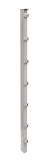 Poteaux de clôture Mod. P, Finition:  galvanisé, Pour hauteur de porte: 123 cm, Longueur: 128,5 cm, Points de fixation: 7