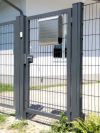 Portail battant à cadre tubulaire - 1 vantail, Finition: galvanisé, Hauter: 103 cm, Largeur libre: 225 cm