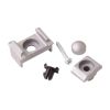 Kit de fixation par points pour poteaux d'angle/de portail, Couleur: argent