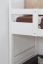 Lit d'enfant / lit mezzanine "Easy Premium Line" K14/n, hêtre massif blanc - Dimensions : 90 x 190 cm