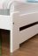 Lit simple / lit d'appoint en bois de pin massif, laqué blanc A24, avec sommier à lattes - Dimensions 90 x 200 cm 