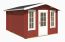 Abri de jardin G294 Rouge suédois avec plancher - 44 mm Maison en madriers, surface au sol : 11,7 m², Toit à deux versants