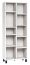 Étagère Pantanoso 23, couleur : blanc - Dimensions : 195 x 76 x 38 cm (H x L x P)