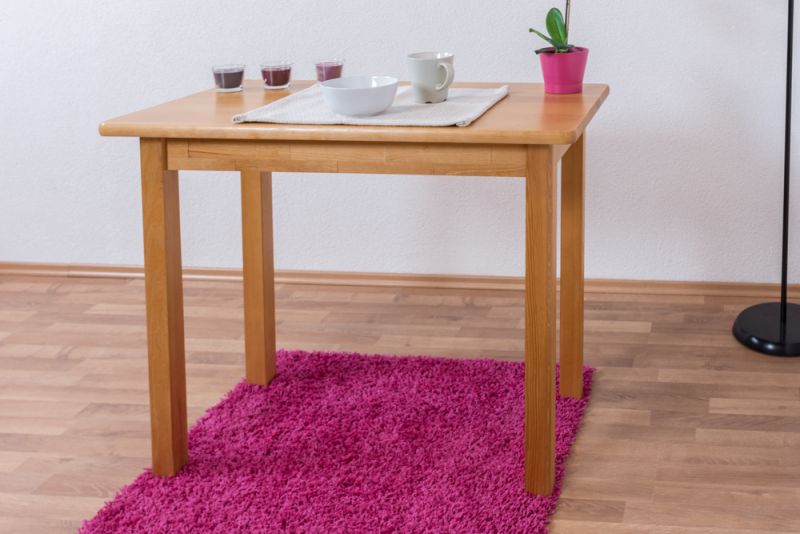Table en pin massif couleur aulne Junco 226B (carré) - 50 x 90 cm (L x P)