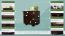Table de nuit en pin massif, couleur noyer 002 - Dimensions 43 x 43 x 33 cm (H x L x P)