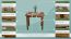 Table en pin massif, couleur chêne 001 (rectangulaire) - Dimensions 80 x 50 cm (L x P)