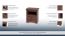 Table de chevet Pikine 15, Couleur : Chêne brun foncé - 54 x 46 x 41 cm (H x L x P)