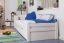 Lit enfant / lit junior "Easy Premium Line" K1/ Voll avec 2 tiroirs et 2 panneaux de recouvrement, 90 x 200 cm hêtre massif laqué blanc