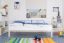 lit d'enfant / lit de jeune "Easy Premium Line" K1/1h, 90 x 200 cm hêtre massif laqué blanc