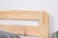 Lit d'enfant / lit de jeunesse en bois de pin naturel massif A6, sommier à lattes inclus - Dimensions 90 x 200 cm