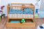 Lit d'enfant / lit d'enfant en pin massif, couleur aulne couleur 102, avec sommier à lattes, tiroir compris, 60 x 120 cm (L x l)