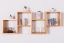 Étagère à suspendre / étagère murale en pin massif couleurs aulne Junco 288 - Dimensions : 50 x 130 x 20 cm (H x L x P)