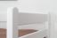 Lit d'enfant / lit mezzanine "Easy Premium Line" K14/n, hêtre massif blanc - Dimensions : 90 x 190 cm