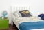 Lit d'enfant / lit de jeunesse en bois de pin massif, blanc 68, sommier à lattes inclus - Dimensions 90 x 200 cm