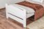Lit simple / lit d'appoint en bois de pin massif, blanc 84, avec sommier à lattes - couchette 80 x 200 cm