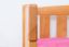 Lit enfant / lit junior en pin massif, couleur aulne 96, sommier à lattes inclus - 90 x 160 cm (l x L)