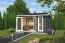 Abri de jardin G174 Gris carbone avec plancher - 40 mm Maison en madriers, surface au sol : 10,50 m², Toit à deux versants