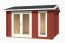 Abri de jardin G174 Rouge suédois avec plancher - 40 mm Maison en madriers, surface au sol : 10,50 m², Toit à deux versants