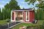Abri de jardin G174 Rouge suédois avec plancher - 40 mm Maison en madriers, surface au sol : 10,50 m², Toit à deux versants
