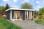 Abri de jardin G24 Gris carbone avec plancher - 44 mm Maison en madriers, surface au sol : 17,20 m², Toit à une pente