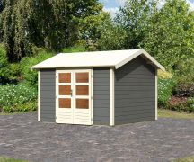 Abri de jardin gris terra, Surface au sol : 8,65m